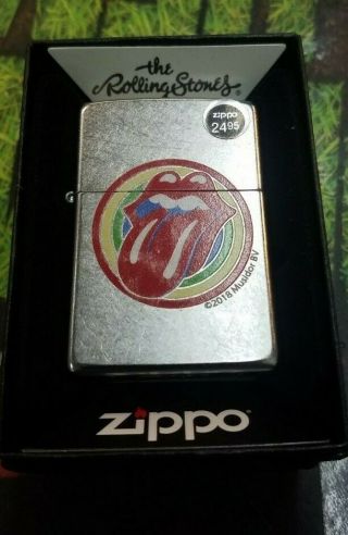 Rolling Stones Zippo Lighter Authentic 2018 Licensed Rock N Roll Jagger Richards