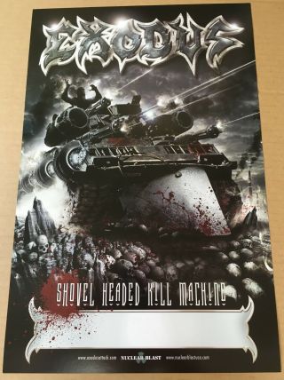 Exodus Rare 2005 Promo Poster For Shovel Headed Cd Usa Seller Never Displayed