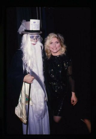 Blondie Debbie Harry Candid With Father Time 35mm Transparency Slide