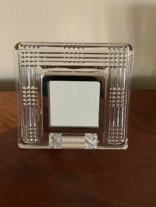Vintage Small Waterford Crystal,  Silver Art Deco Picture Frame,  2x2,  Cond
