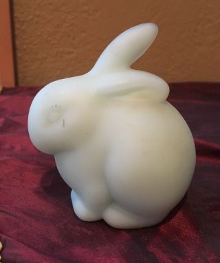 Vintage Fenton Green Bunny Rabbit Figurine 3 - 1/2 "