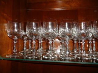Gorham Crystal Tivoli Wine And Water Goblets Glasses Stemware 6.  25 "