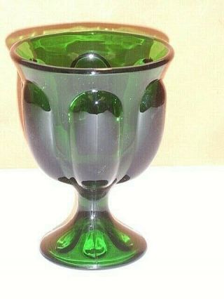 Viking Art Glass Evergreen Epic 6 Petal Compote Candy Dish No Lid
