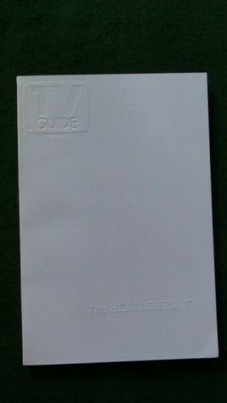 Tv Guide Beatles White Album 2000 Embossed Cover Near Plus Cond.
