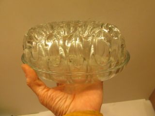 Vintage Large Clear Glass Oval 25 - Hole Flower Frog Made In France - 8 inches 2