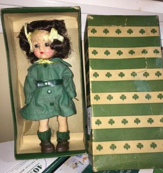 8” Vintage Terri Lee Ginger Girl Scouts Doll With Adorable Outfit & Box 3