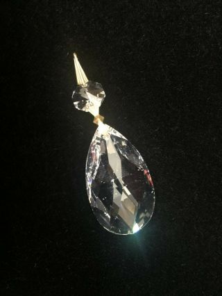 Swarovski Strass Crystal Tear Drop Pendeloque Prism,  1 Hole Chandelier Part