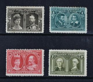 Canada,  Kevii,  1908,  Four Stamps From Set To 7c.  Value,  Mm,  Cat £158.