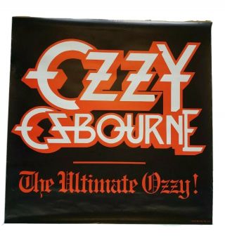 Vtg.  1986 Ozzy Osborne The Ultimate Ozzy Promo Poster 23 " X23 "