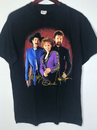 Vtg 1997 Brooks & Dunn Reba Tour T - Shirt Size L Murina Usa Band Shirt