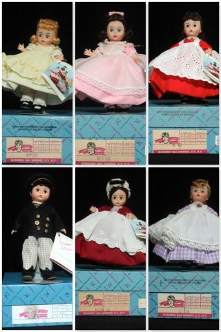 Vintage Madame Alexander 6 Dolls - Little Women - Amy,  Beth,  Jo,  Laurie,  Marme,  Meg