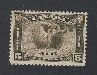 Canada Airmail Stamp C2 - 5c Mercury With Scroll Mh Fine Guide Value= $30.  00