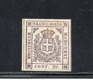1859 Italy Modena Sa 15a 20c Violetto Sucro Mnh Cv $17000.  00
