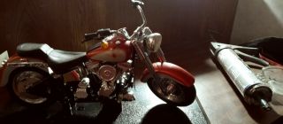 Barbie Harley Davidson Fat Boy Motorcycle 1999 Mattel With Platform 2