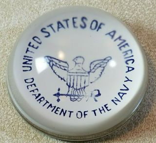 Vintage United States Of America Department Of The Navy Eagle Paperweight