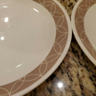 Set of 3 Corelle Corning Sand Sketch Dinner Plates 10 - 1/4” 2