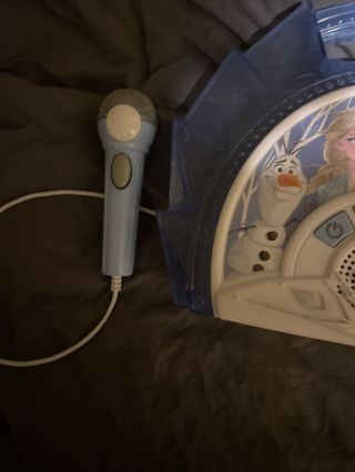 Frozen 2 Karaoke Machine Hand Held Microphone MP3 Hook Up Elsa Anna Olaf Kristof 3