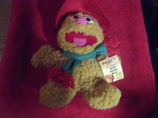 1988 Mcdonalds Muppets Baby Fozzie Bear Christmas Plush Stuffed Muppet Babies