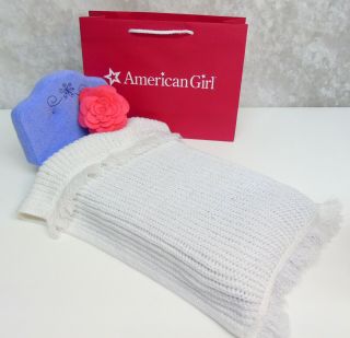 American Girl Doll Purple Sit & Snooze Chair Bed Couch,  Blanket & Pillow Ag Bag