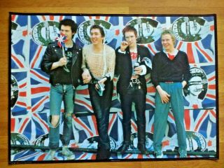 34 " X 24 " Sex Pistols (johnny Rotten,  John Lydon,  Sid Vicious) Poster