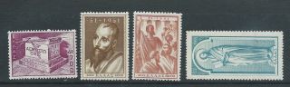 Greece 1951 St.  Paul Set Hinged Second Stamp Mnh Rest Fresh Looking