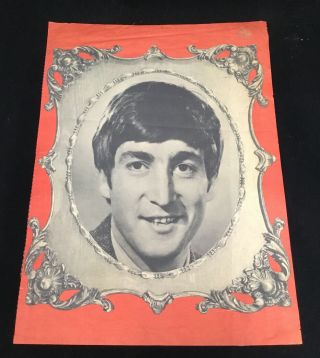 Vintage Photo/poster Of John Lennon From The Beatles.  S51