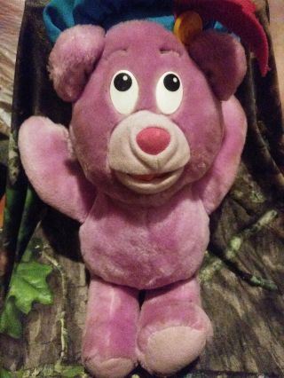 Vintage 1985 Gummi Bears Cubbi Purple Plush Fisher Price 13 " Disney