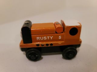 1994 Thomas Wooden Railway Train Rusty Dated 1994 Vintage Hk