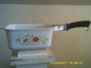 Vintage Corning Ware 1 Qt Casserole Dish Wildflower P - 4 - B 7 " X 5 " W/ Handle Vgc