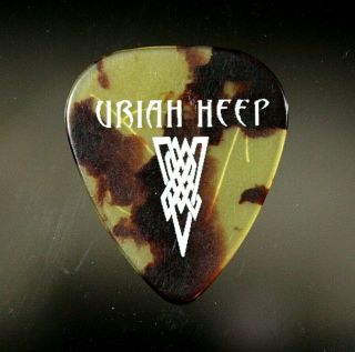 Uriah Heep // Mick Box Concert Tour Guitar Pick // Tortoise Shell/white
