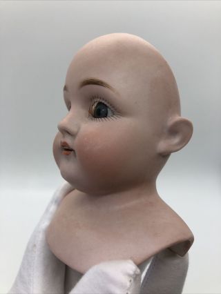 Antique German Kestner Bisque Doll Head Only 4 1/2” Tall Glass Eyes Dep 154