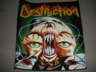Very Rare Vintage 1980s Unsold Destruction Fabric Backpatch -