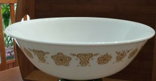 Vintage Corelle Gold Butterfly Serving Bowl Dish 8½ " Mid Century