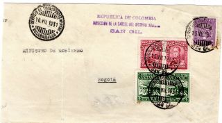 Colombia - Scadta,  Cosada - Cover From Jail - San Gil To Bogota - 1931 Rrr