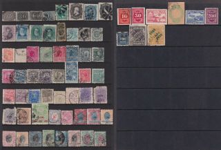 Brazil Stamps 1844 - 1889 A Group Of 2 Pages Of And Stamps