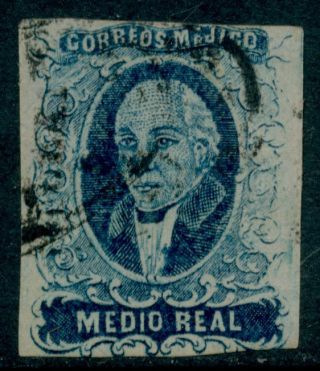 Ah01 Mexico 1 1/2r 1856 Tula / Zimapan Sz 1710 Est $100 - 200 (nf$180) Rare