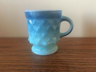 Vintage Anchor Hocking/ Fire - King Kimberly Coffee Mug/cup Ombre Blue