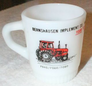 Anchor Hocking Fire King Allis Chalmers Dealer Implement Co Illinois Coffee Mug