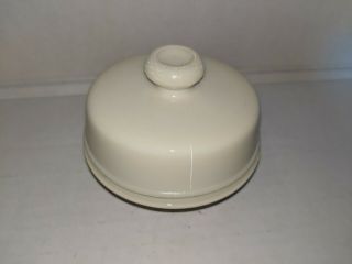 Vintage French Small Lidded Opalex Milk Glass Bowl Opaline Made In France (184)