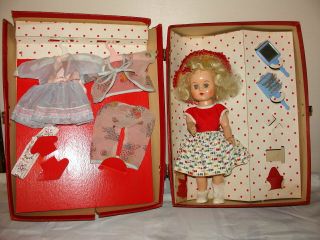 Vintage 1950s Pma Chubby Girl Doll 10 1/2 " Tall,  Hip Pin,  Walker Sleep Eyes