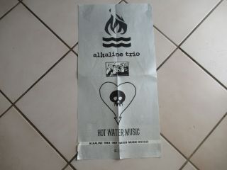 Vintage Alkaline Trio Hot Water Music Promo Poster