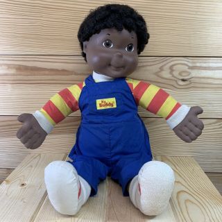 Vintage My Buddy Doll African American Boy Black 22 " Long Soft Body Hard Face