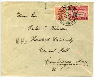 Brazil - - Graf Zeppelin Cover From Porto Alegre To U.  S.  Franked With 250 And 4c