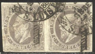 Mexico 26 Pair - 1866 7c Lilac Gray ($250, )
