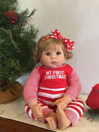 Reva Schick Reborn “my First Christmas” Baby Girl 19 Inch