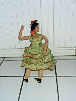 Vintage Lenci? Spanish 22 inch Boudoir Bed Doll - TLC 2