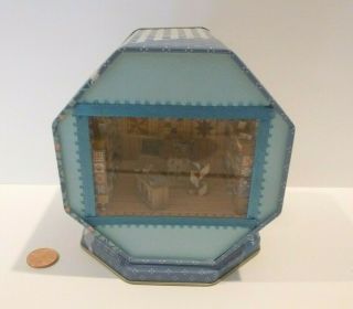 Dollhouse Miniature Small Scale Sewing Shop In Viewable Tin Signed/dated 1998