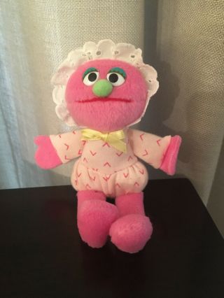 Baby Natasha Vintage 1996 Pink Sesame Street Muppet Mini Plush Stuffed Doll Toy
