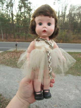 Vtg 1955 R&b Brunette Littlest Angel Walker In Ballarina Tutu Doll Minty