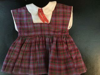 Doll Terri Lee Clothing Plaid School Dress Tagged 1950s
